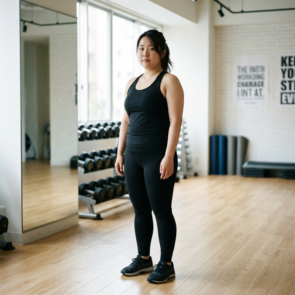 Female client before training